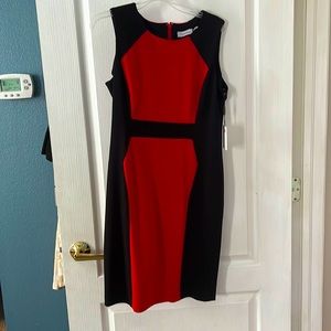 BNWT Calvin Klein Black and Red Block Dresss
